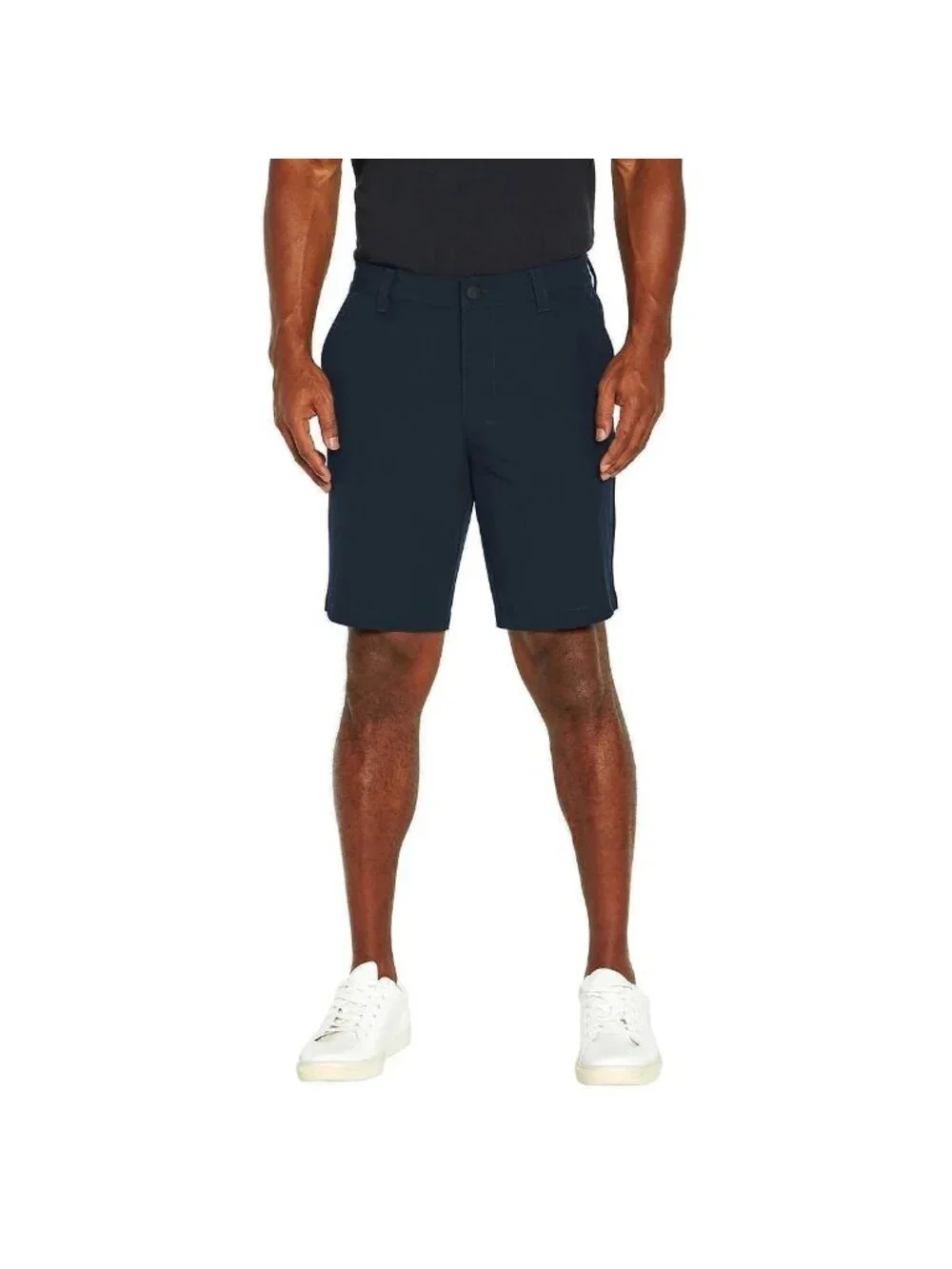 NWT Banana Republic Men's 34 Comfort Flat Front Shorts Black Stretch Polyester